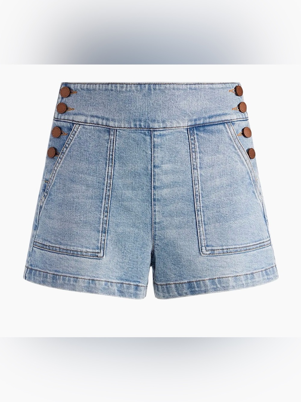 Alice and Olivia Donald Buttom denim shorts